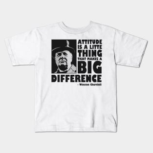 Winston Churchill - Motivational Quote Kids T-Shirt